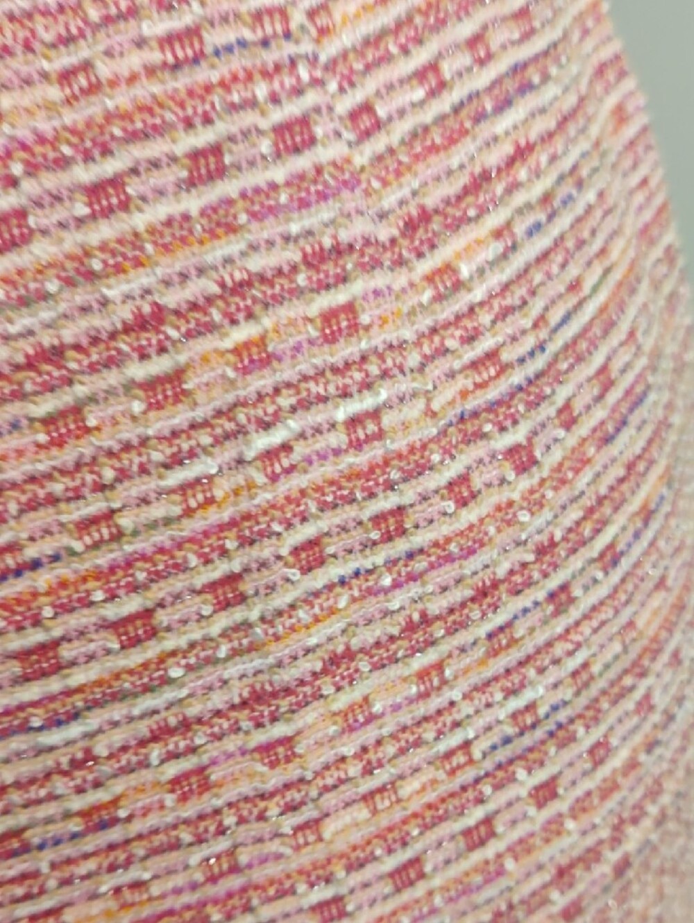 Grace Karin Pink Tweed Square-Neck Fit & Flare Midi Dress - Picture 6 of 9
